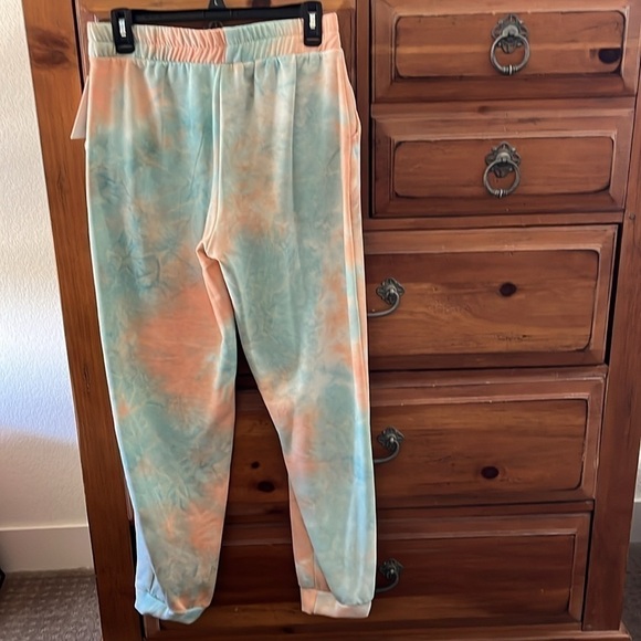 Hey Samy NWT Women’s Mint Green And Orange Sherbet Joggers Size Large - Picture 5 of 9
